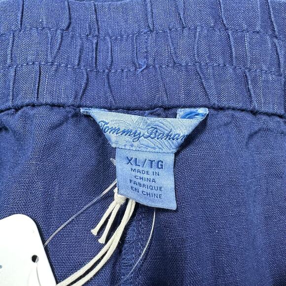 Tommy Bahama NWT Two Palms High Rise 100% Linen Easy Pants Island Navy Size XL - Picture 3 of 9